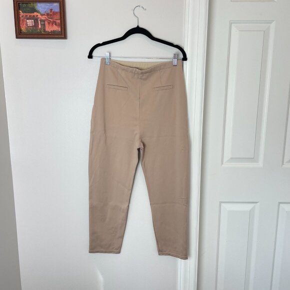 Khaki Maternity Trouser Pants - Over-the-belly with stretch - ankle length - Picture 3 of 14